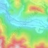 Topografische kaart La Crouzette, hoogte, reliëf