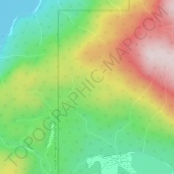 Topografische kaart Nechako Plateau, hoogte, reliëf