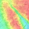 Topografische kaart La Gouachère, hoogte, reliëf