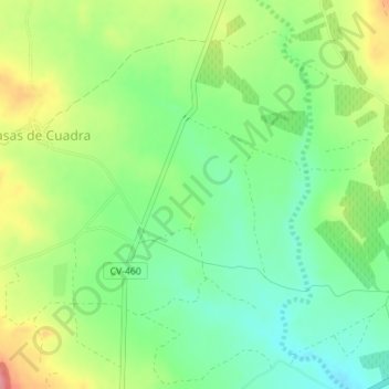 Topografische kaart La Herrada, hoogte, reliëf
