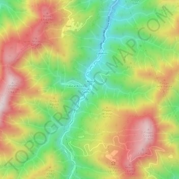 Topografische kaart L'Acqua, hoogte, reliëf