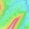 Topografische kaart Le Crozet, hoogte, reliëf