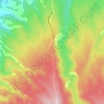 Topografische kaart Le Fevre Overlook, hoogte, reliëf