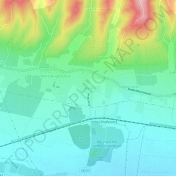 Topografische kaart Arva, hoogte, reliëf