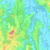 Topografische kaart Arrauntz, hoogte, reliëf