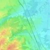 Topografische kaart Le Bouscaut, hoogte, reliëf