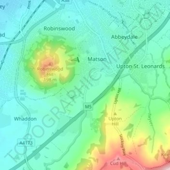 Topografische kaart Sneedhams Green, hoogte, reliëf