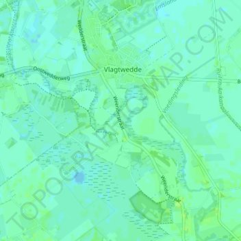 Topografische kaart Ellersinghuizen, hoogte, reliëf