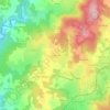 Topografische kaart Les Terrasses, hoogte, reliëf