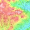 Topografische kaart Caneças, hoogte, reliëf
