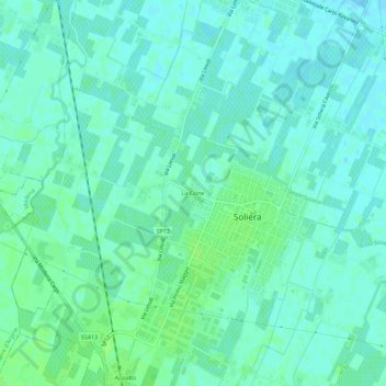 Topografische kaart La Corte, hoogte, reliëf