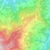 Topografische kaart La Verna, hoogte, reliëf