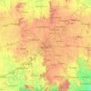 Topografische kaart Bangalore Urban, hoogte, reliëf