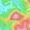 Topografische kaart Massif des Monédières, hoogte, reliëf