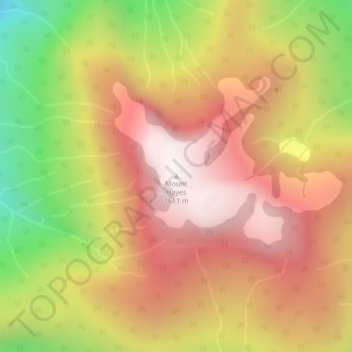 Topografische kaart Mount Hayes, hoogte, reliëf