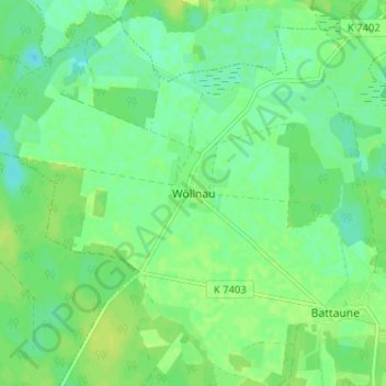 Topografische kaart Wöllnau, hoogte, reliëf