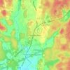 Topografische kaart Bräkne-Hoby, hoogte, reliëf