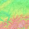 Topografische kaart Allgäu, hoogte, reliëf