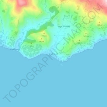 Topografische kaart Sidonia, hoogte, reliëf