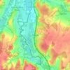 Topografische kaart Pécrot, hoogte, reliëf