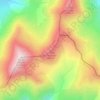 Topografische kaart Cime de la Recoude, hoogte, reliëf