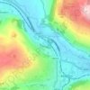 Topografische kaart Low Utley, hoogte, reliëf