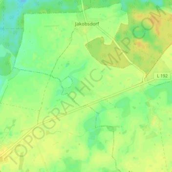 Topografische kaart Berthke, hoogte, reliëf