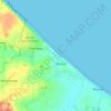 Topografische kaart Bacton Green, hoogte, reliëf