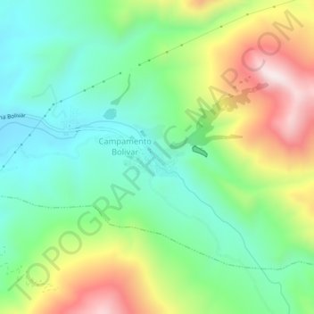 Topografische kaart Antequera, hoogte, reliëf