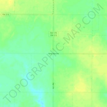Topografische kaart New Moore, hoogte, reliëf