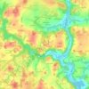 Topografische kaart Bivière, hoogte, reliëf