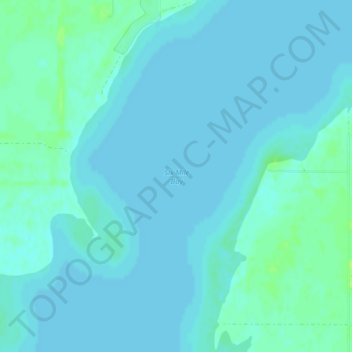 Topografische kaart Six Mile Bay, hoogte, reliëf