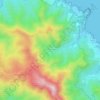 Topografische kaart la Vall de Santa Creu, hoogte, reliëf
