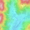 Topografische kaart Les Biolles, hoogte, reliëf