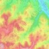 Topografische kaart Védignat, hoogte, reliëf