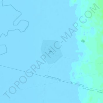 Topografische kaart Кенбай, hoogte, reliëf