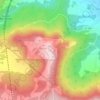 Topografische kaart Pena Sombreira, hoogte, reliëf