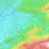 Topografische kaart Les Cabanes, hoogte, reliëf