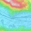 Topografische kaart San Valeriano, hoogte, reliëf