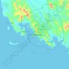 Topografische kaart Port Moresby, hoogte, reliëf