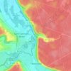 Topografische kaart Le Gué des Grues, hoogte, reliëf