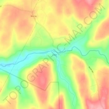 Topografische kaart Lopez, hoogte, reliëf