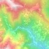 Topografische kaart Cacet, hoogte, reliëf