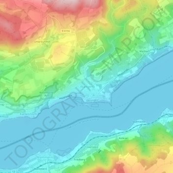 Topografische kaart Wangen, hoogte, reliëf