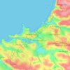 Topografische kaart Newquay, hoogte, reliëf