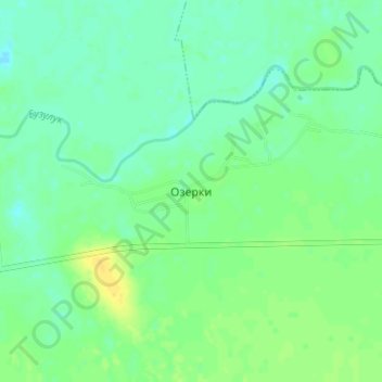 Topografische kaart Озерки, hoogte, reliëf