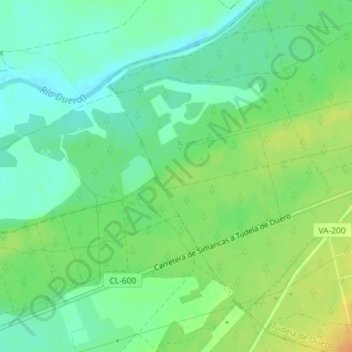 Topografische kaart Santinos, hoogte, reliëf