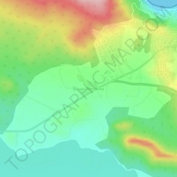 Topografische kaart Douar-Meridima, hoogte, reliëf
