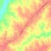 Topografische kaart Guinea Mills, hoogte, reliëf