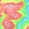 Topografische kaart Affolter, hoogte, reliëf